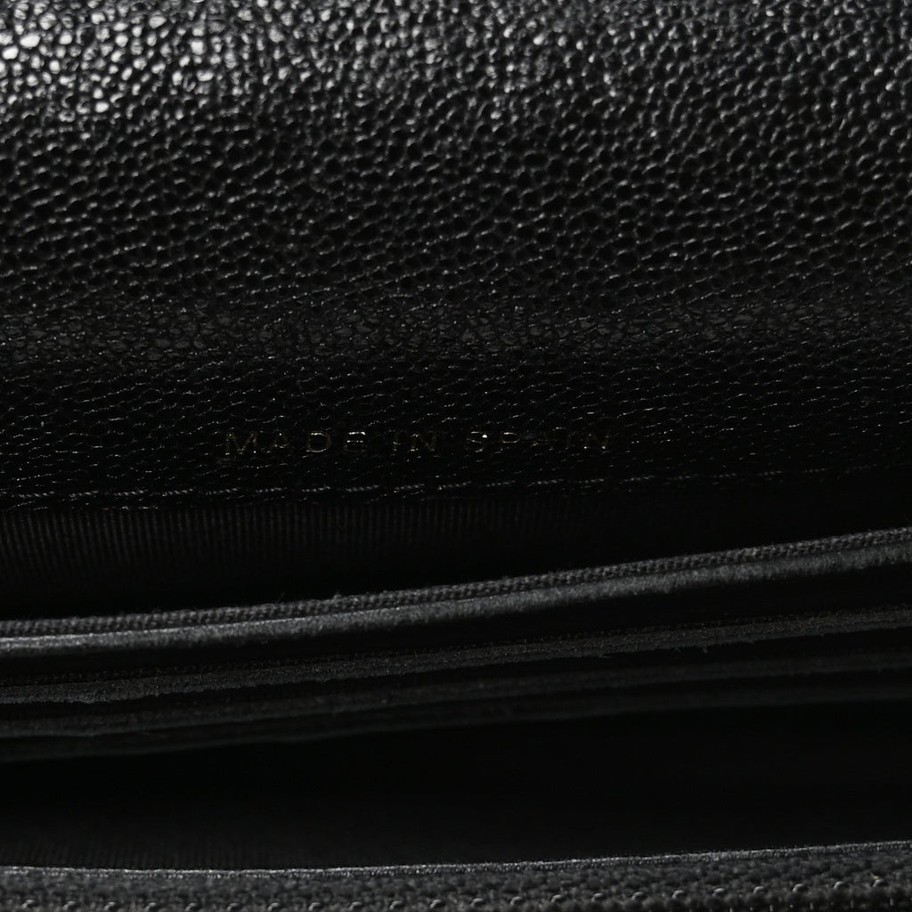 Caviar Quilted Medium Boy Flap Wallet Black