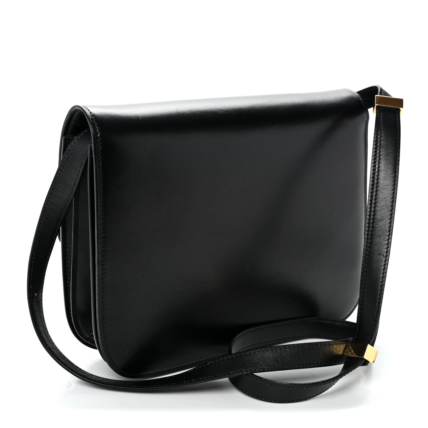 Box Calfskin Medium Classic Box Flap Bag Black