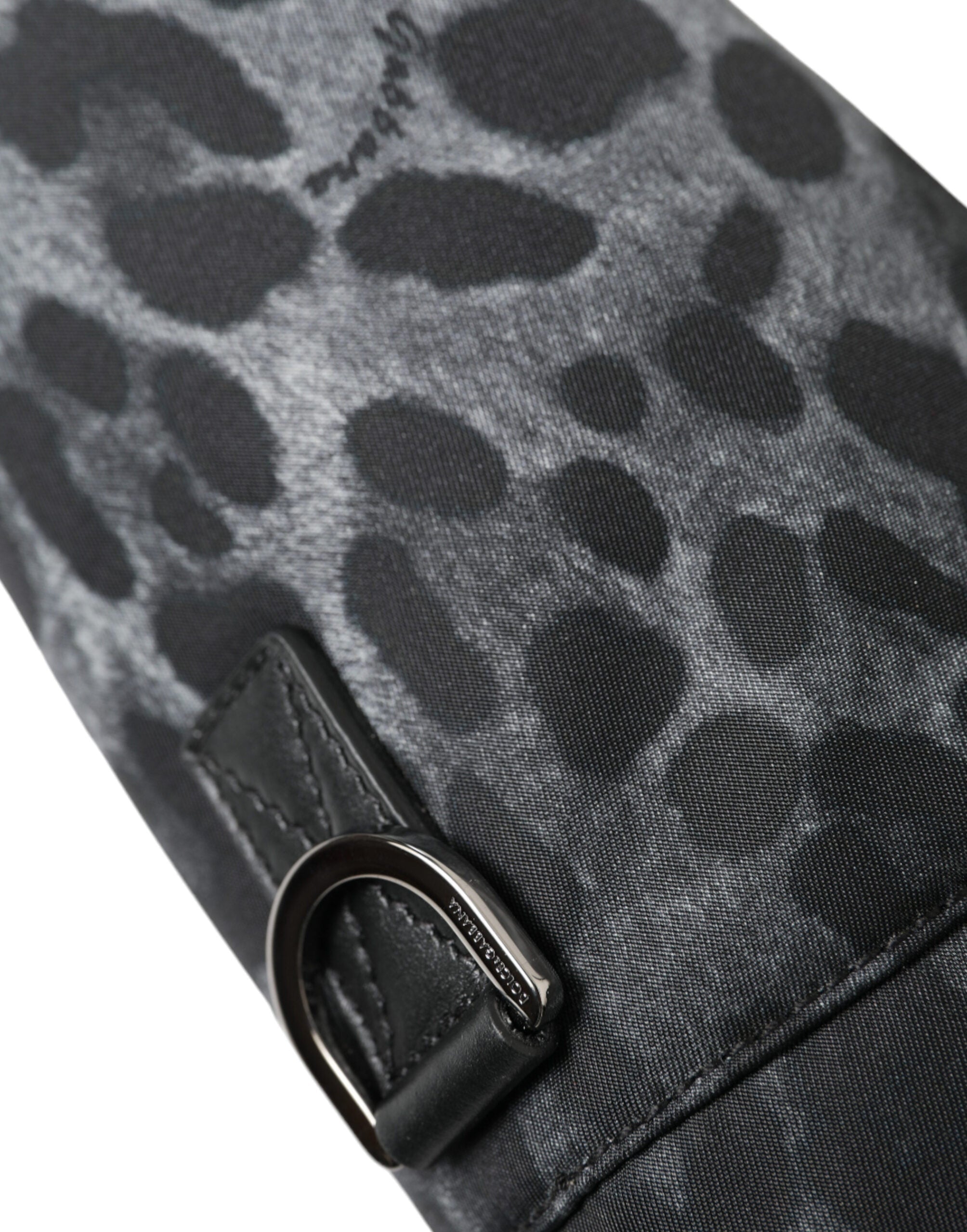 Dolce & Gabbana Black Leopard Round Slim Tote Bottle Cage Men's Bag