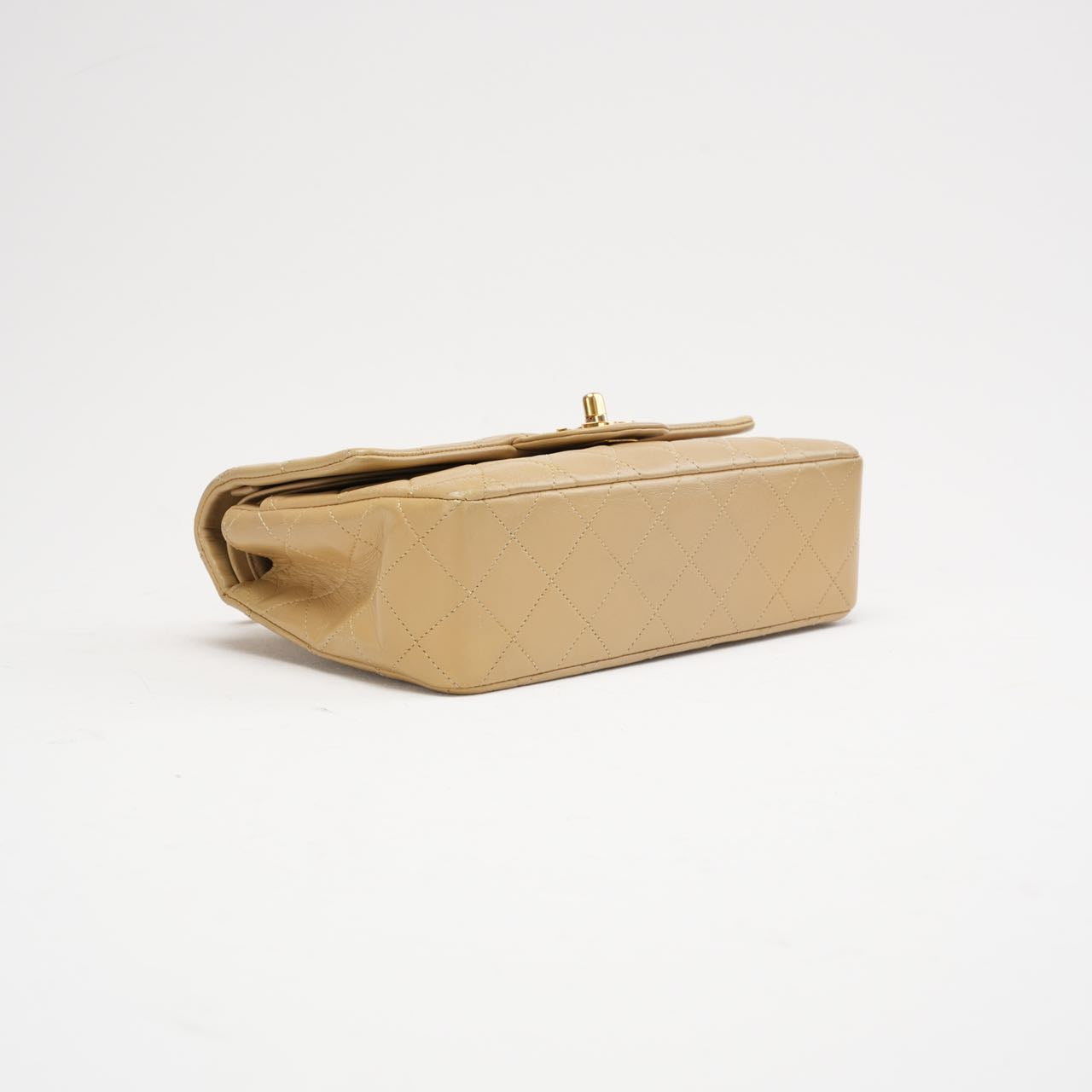Chanel Vintage Beige Small Double Flap Bag 1991