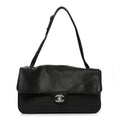 Grained Calfskin Small Souplissimo Maxi Flap Black