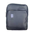 Piquadro Elegant Blue Leather Shoulder Bag with Contrasting Men's Accents
