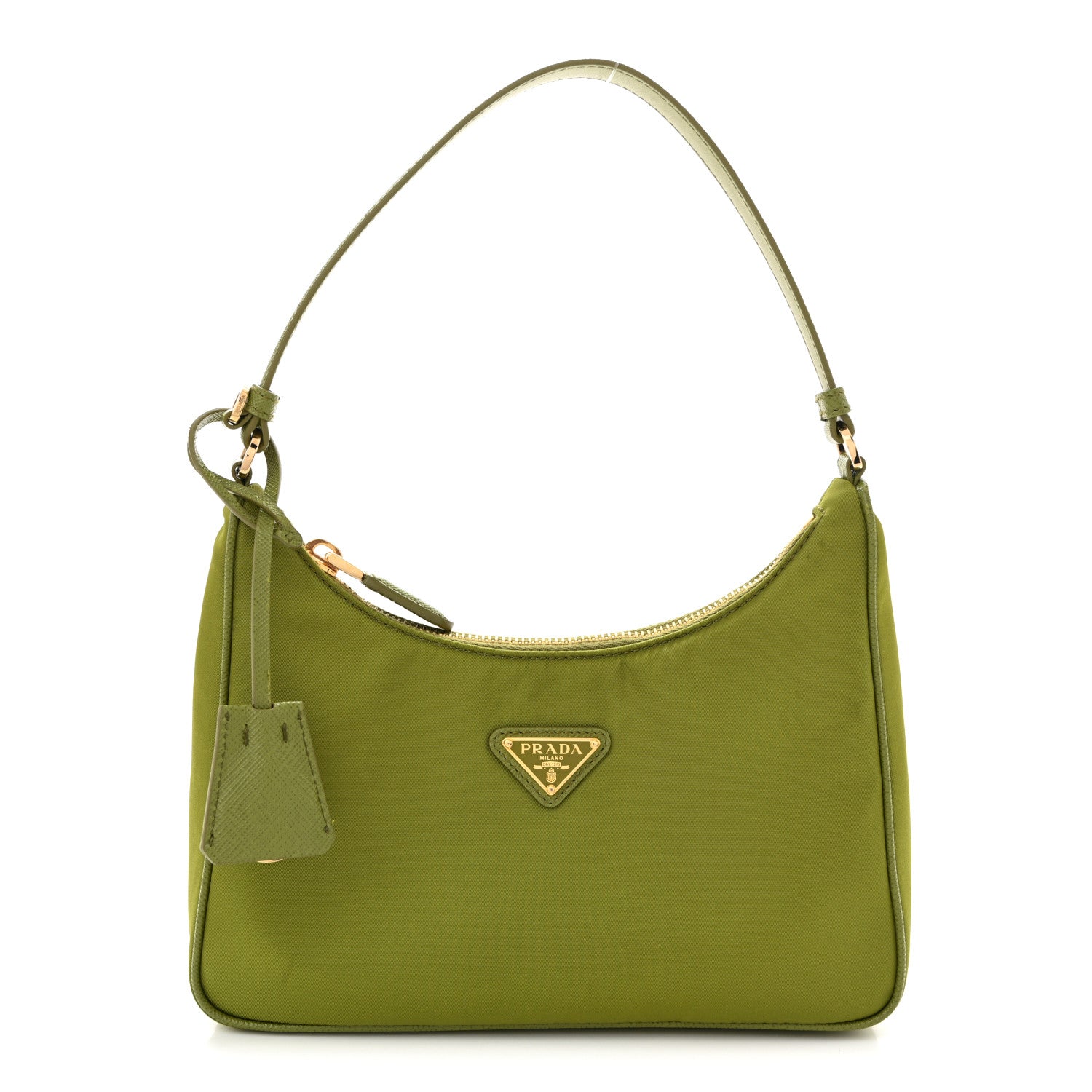 Re-Nylon Saffiano Mini Re-Edition 2005 Bag Ivy Green