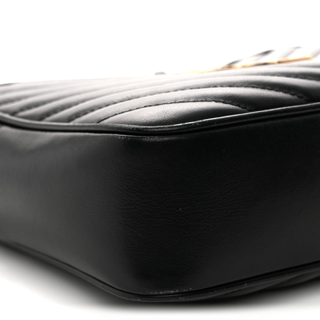 Calfskin Matelasse Monogram Lou Camera Bag Black