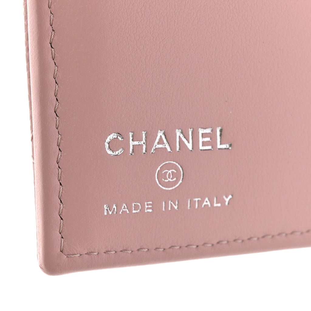 Caviar Quilted Passport Holder Pink