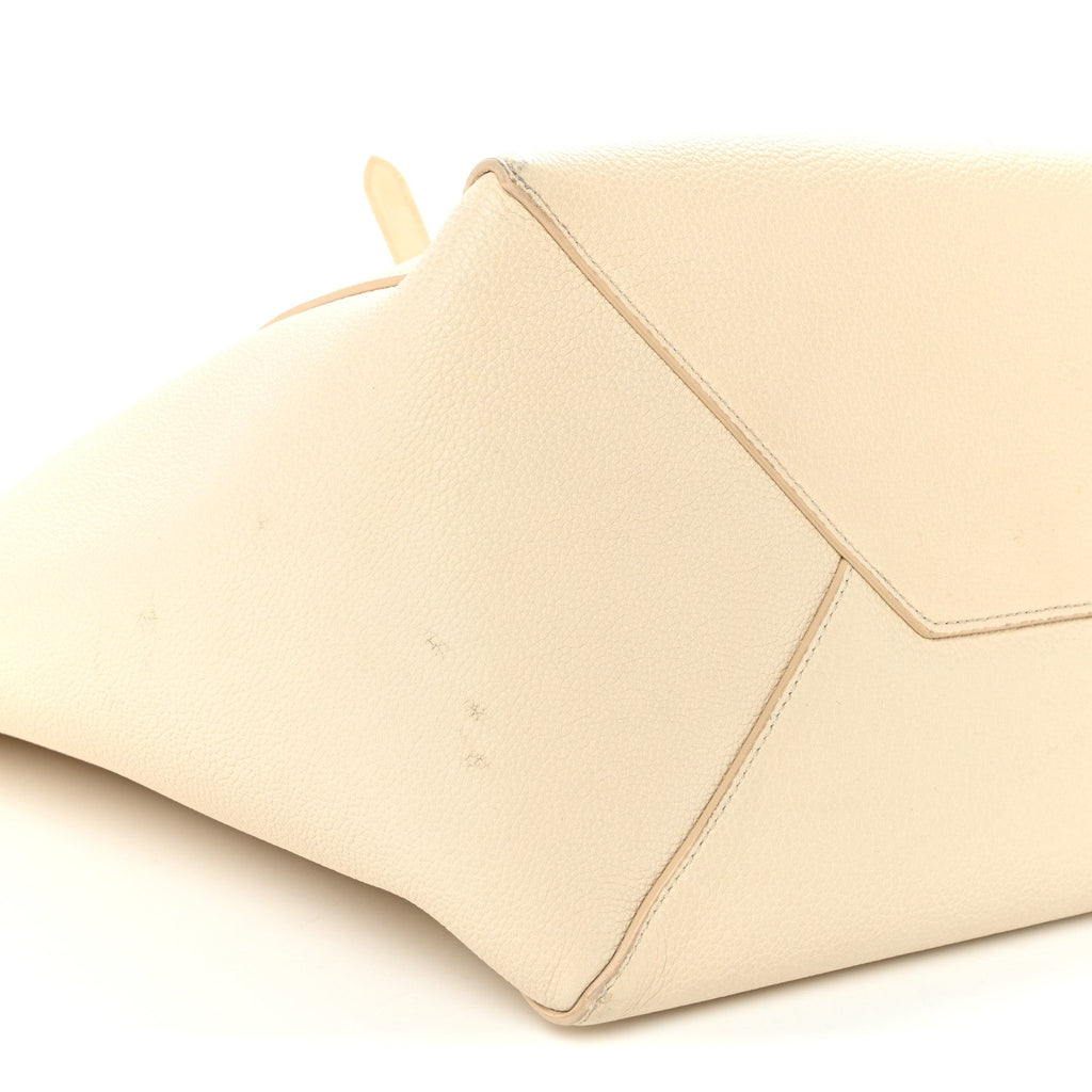 Soft Grained Calfskin Small Belt Cabas Phantom Cream