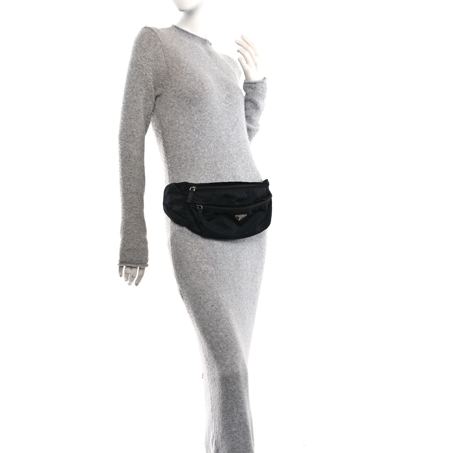 Tessuto Nylon Montagna Belt Bag Black