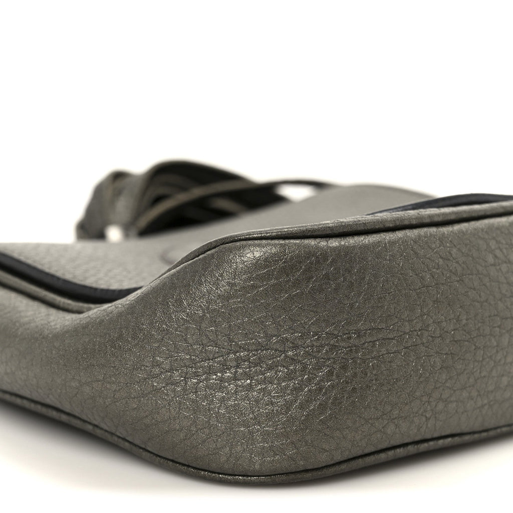 Metallic Pebbled Calfskin Small Soho Flap Crossbody Sasso