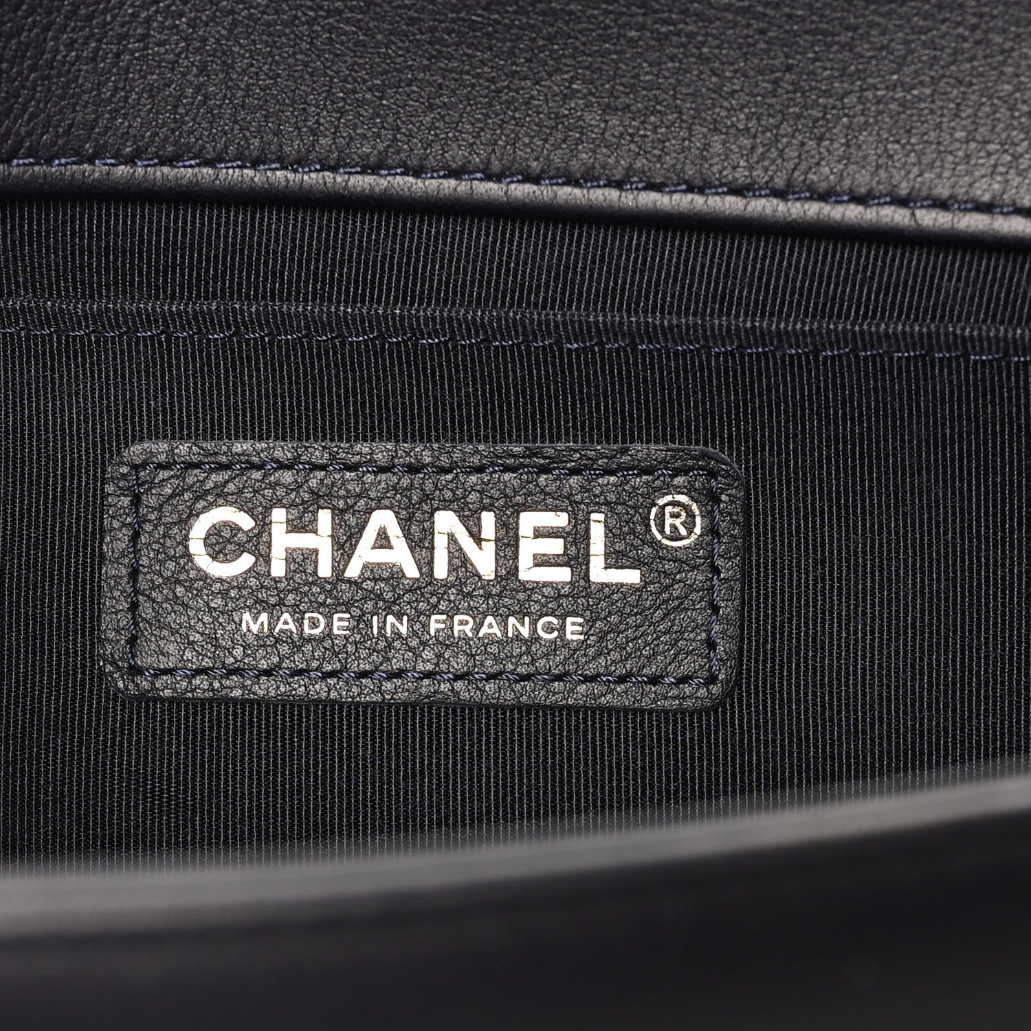Lambskin Quilted Medium Boy Flap Dark Navy