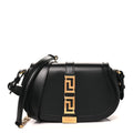 Calfskin Medium Greca Goddess Shoulder Bag Black