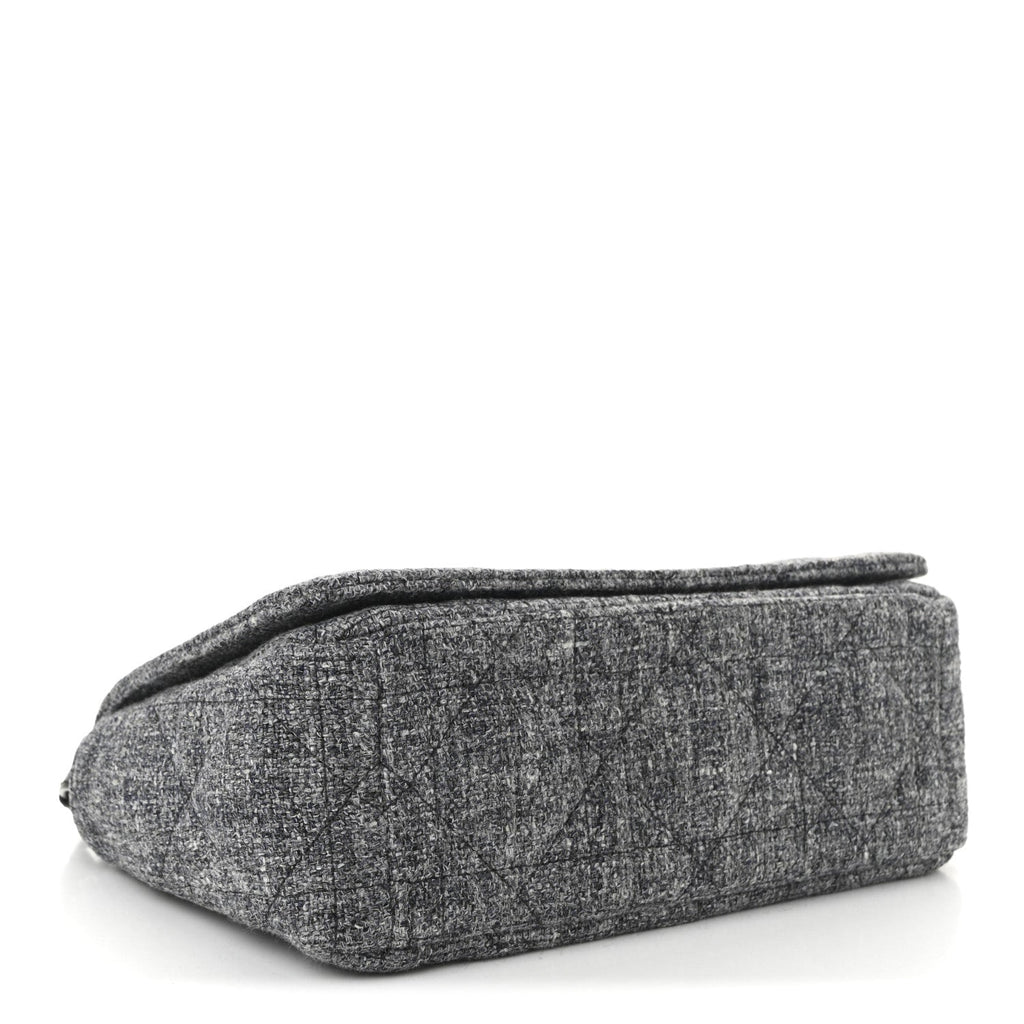 Tweed Macrocannage Medium Caro Bag Black