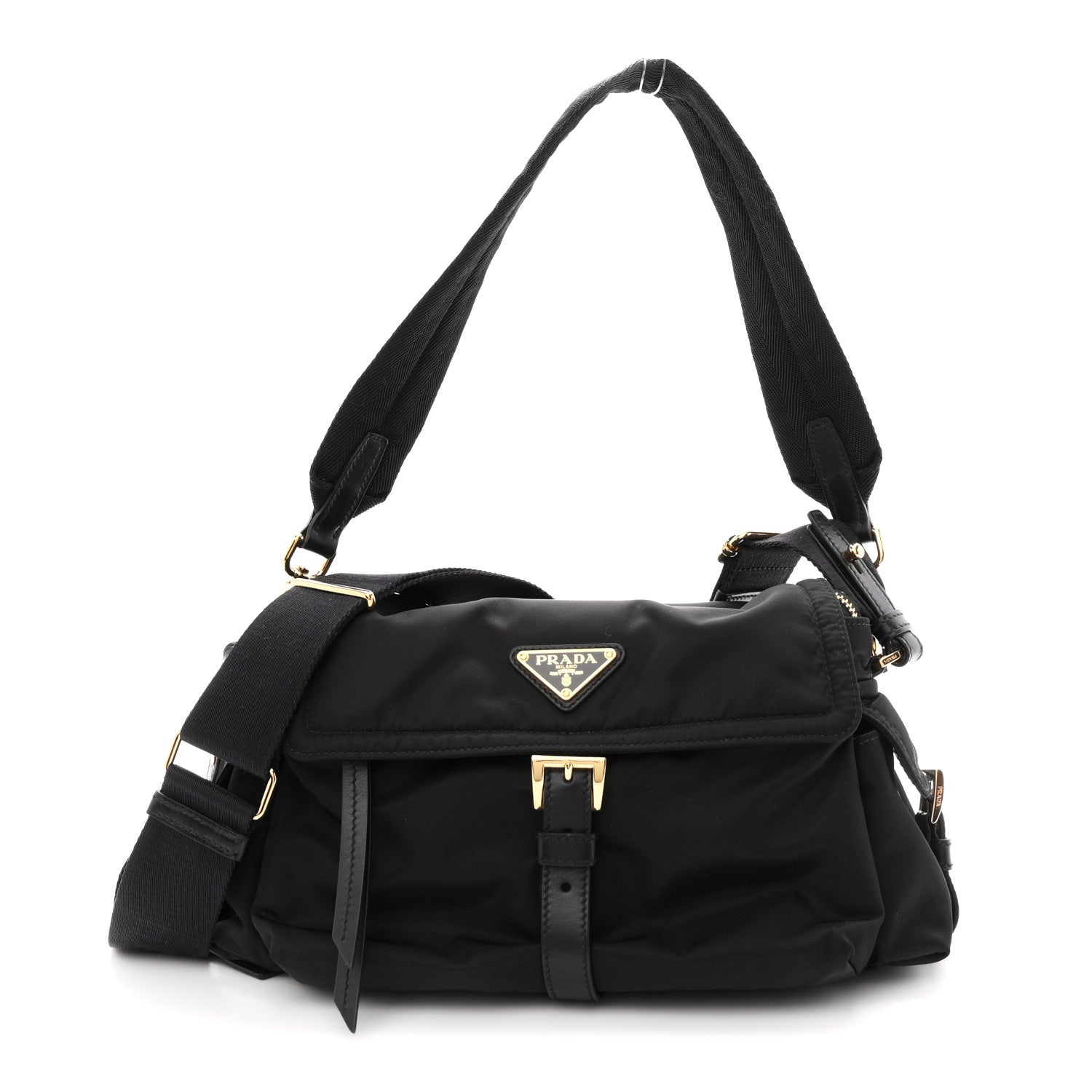 Re-Nylon Medium Explore Shoulder Bag Black