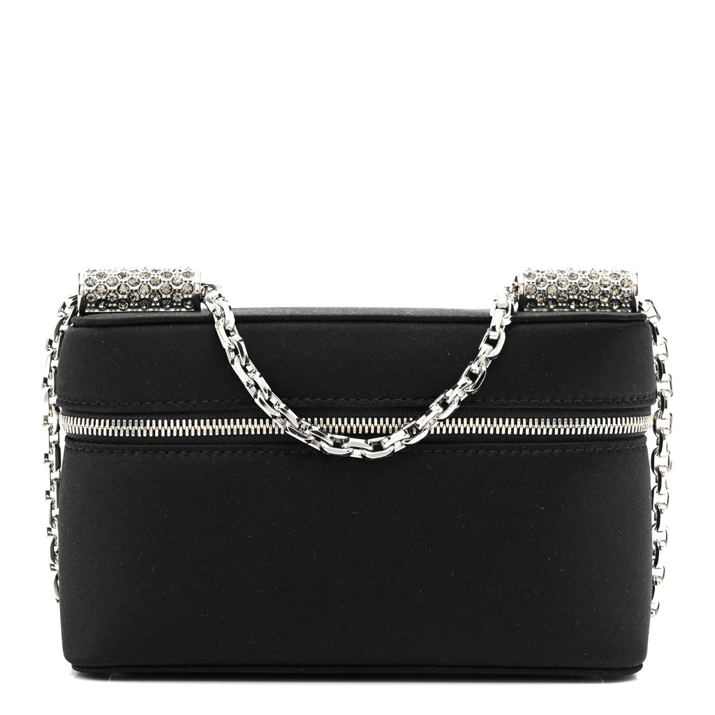 Satin Crystal Pave Medium Sicily Tubes Black