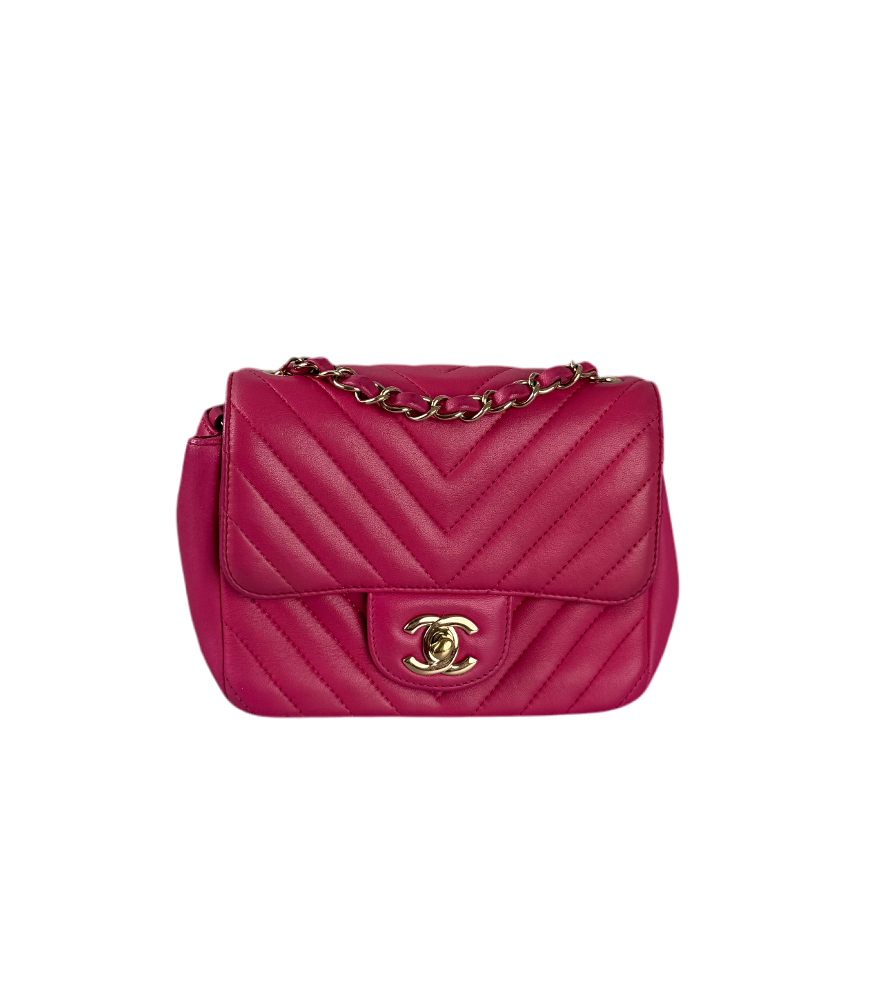 Chanel   Mini Square Classic Chevron Flap Bag
