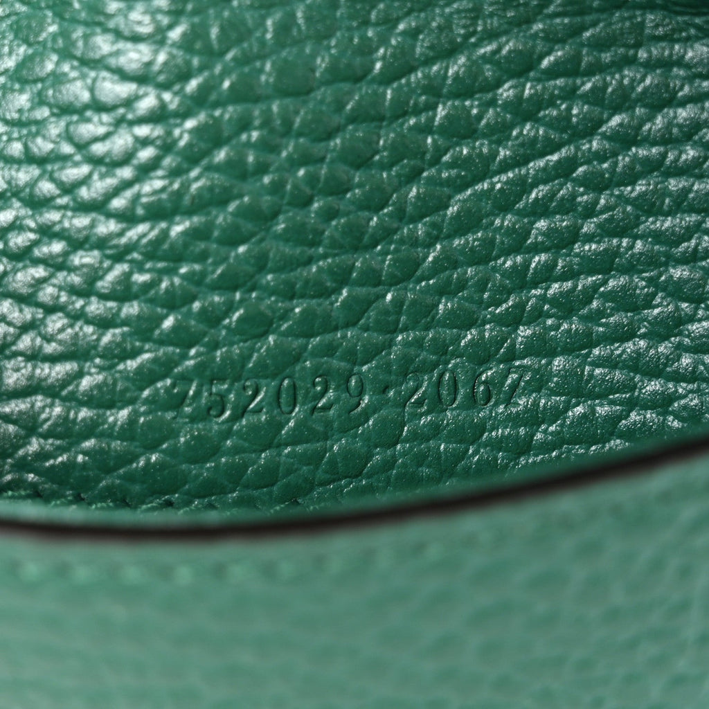 Dollar Calfskin Crystal Mini Dionysus Top Handle Bag Emerald