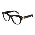 Bottega Veneta Eyeglasses Cat Eye Full Rim, Black Frame and Clear Demo Lenses Lens BV1105O001