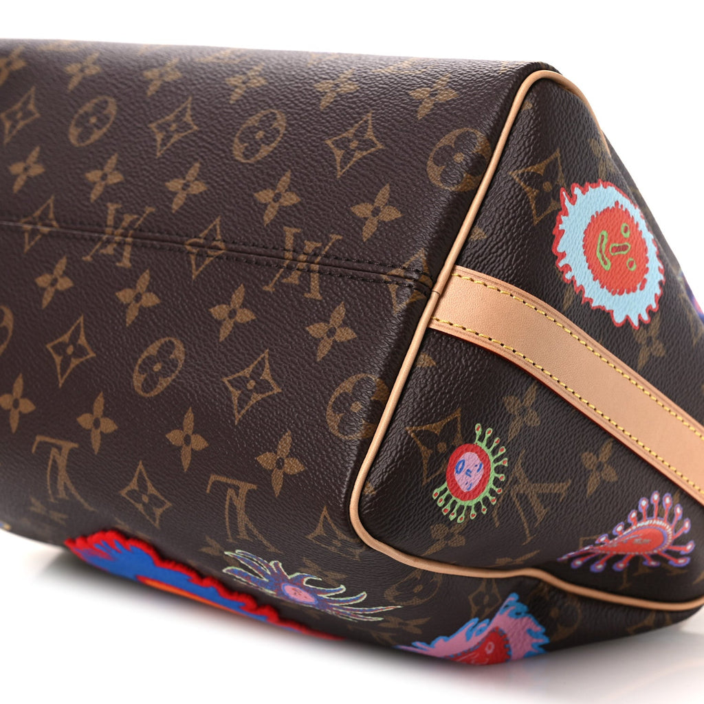 LV X YK Monogram Embroidered My Eternal Soul Speedy Bandouliere 25 Multicolor