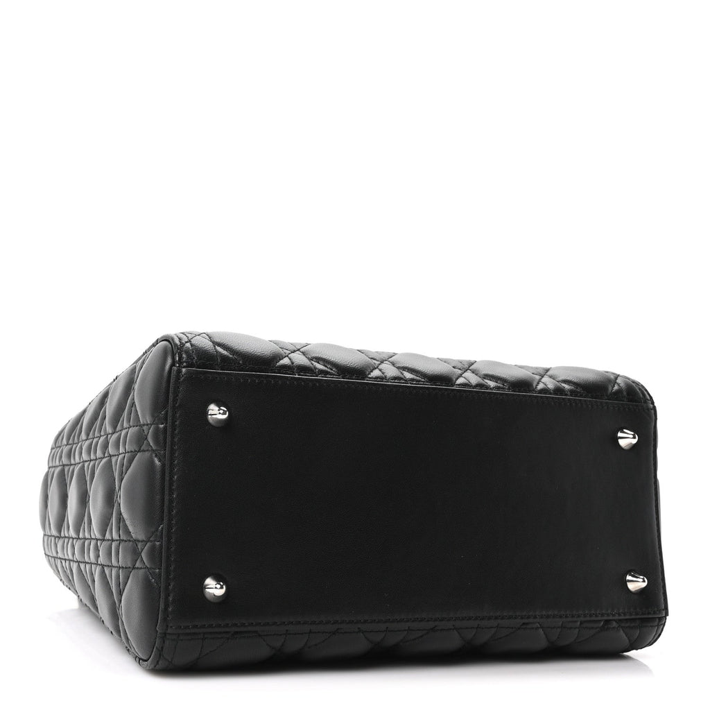 Lambskin Cannage Medium Lady Dior Black