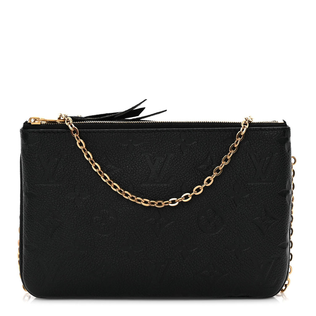 Empreinte Double Zip Pochette Black