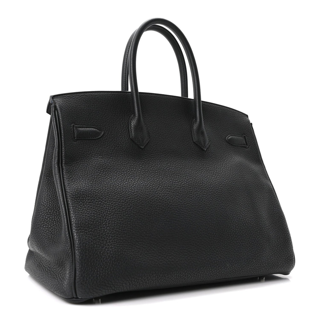 Togo Birkin 35 Black Bleu Agate