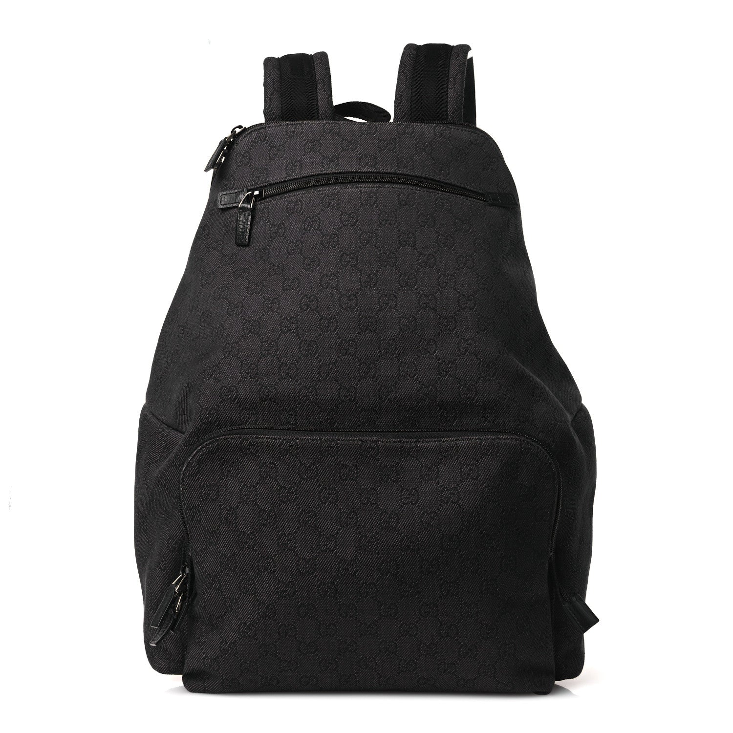 Denim Monogram Medium Backpack Black
