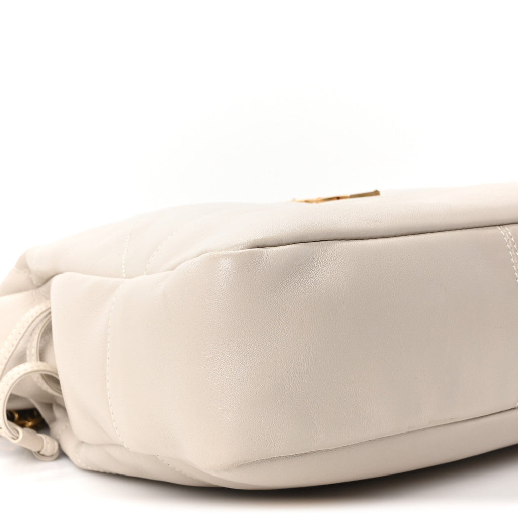 Lambskin Small Jamie Shopping Tote Creme Soft