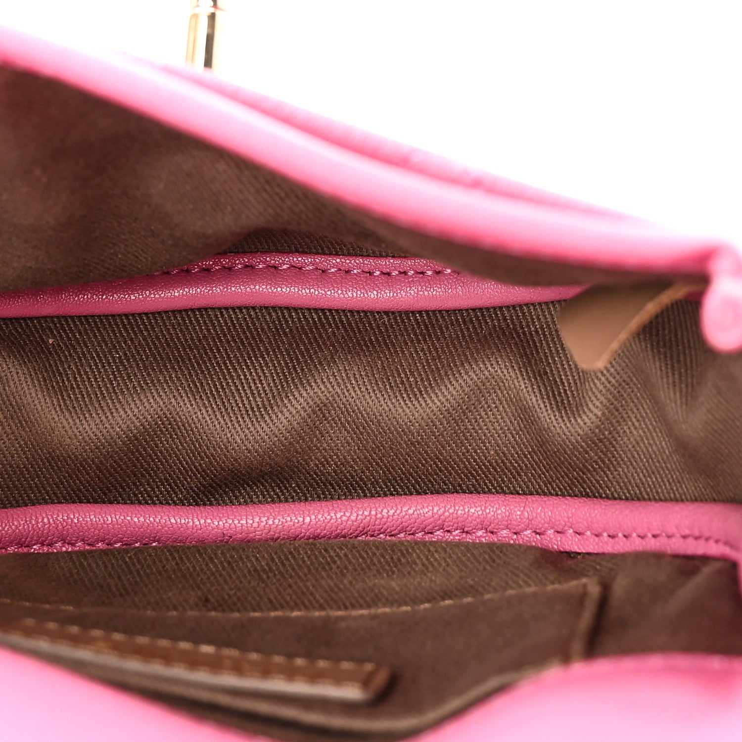 Goatskin Stitched Casual Trip Messenger Flap Pink