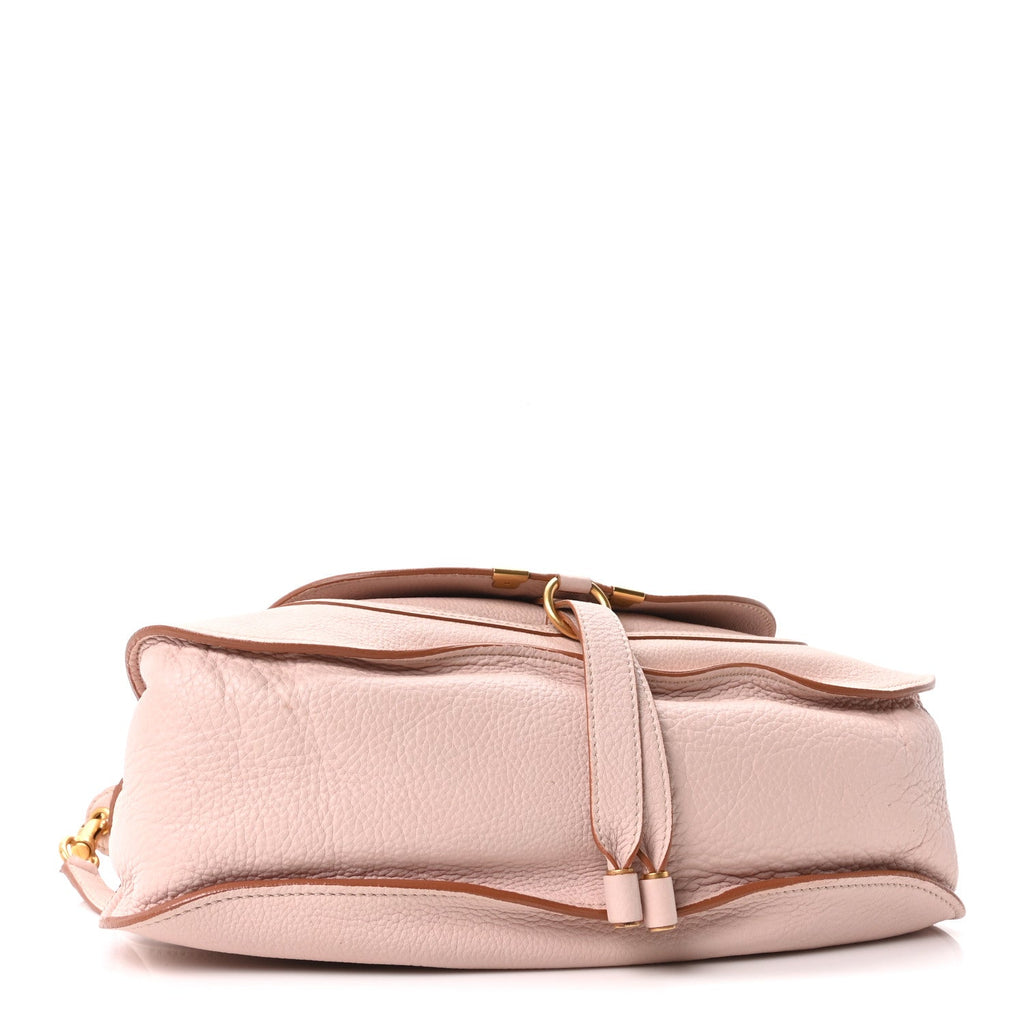 Calfskin Medium Marcie Satchel Nude Pink