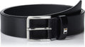 Hugo Boss Men's Ther Flag Leather Belt, Black 40 Black