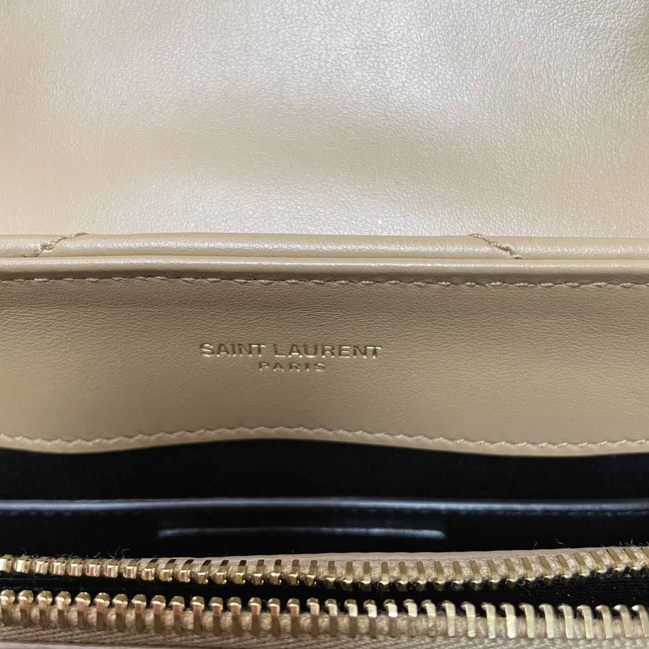 Saint Laurent Small Loulou Chain Satchel Dark Beige 2022