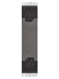 Hugo Boss Men's Rikard B Monogram Wool Scarf, Medium Grey One Size Medium Grey