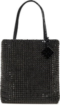 Tory Burch Women's Night Owl Crystal Embellished Mini Tote, Black