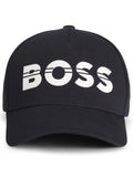 Hugo Boss Men's Pyer Cotton Baseball Cap, Dark Blue One Size Dark Blue