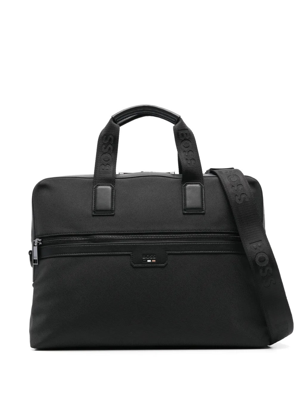 Hugo Boss Men's Ray Top Handle Document Case, Black