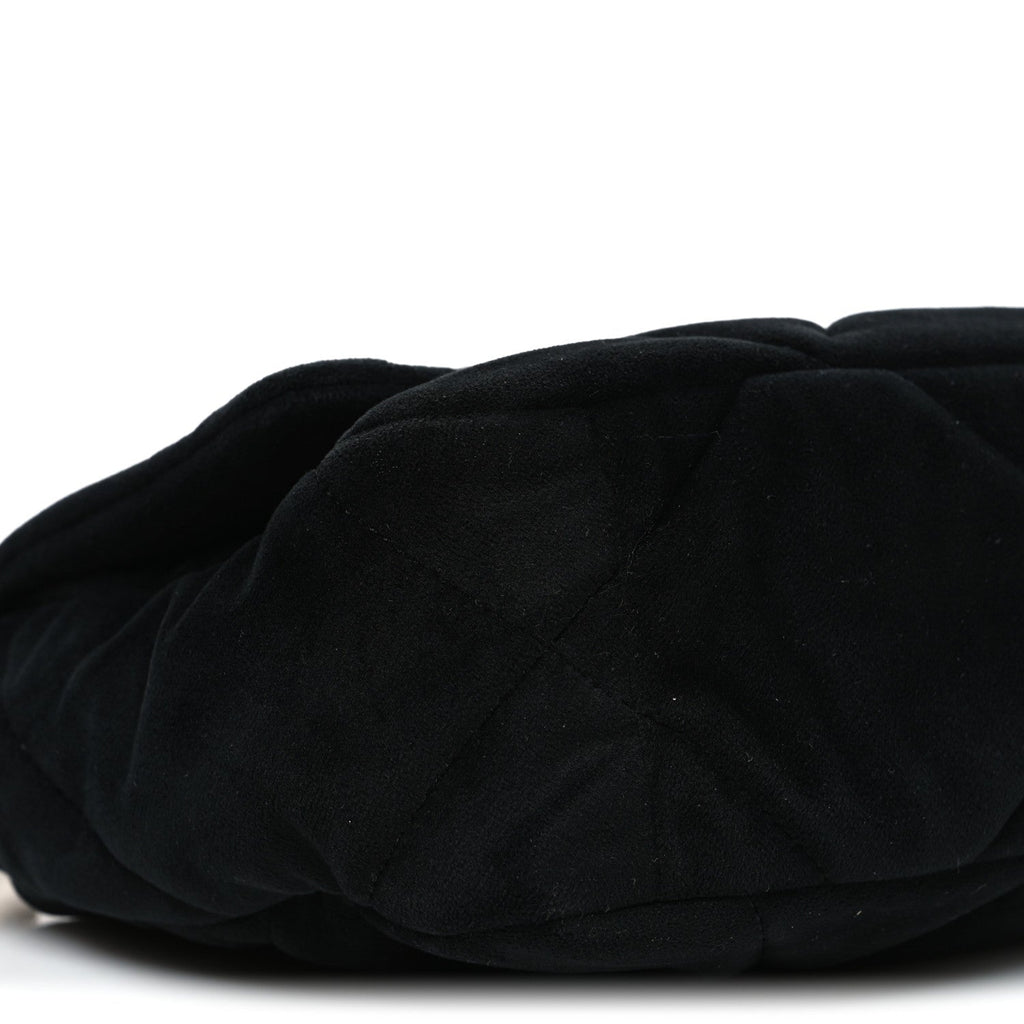 Velvet Quilted Medium Chanel 19 Flap Black