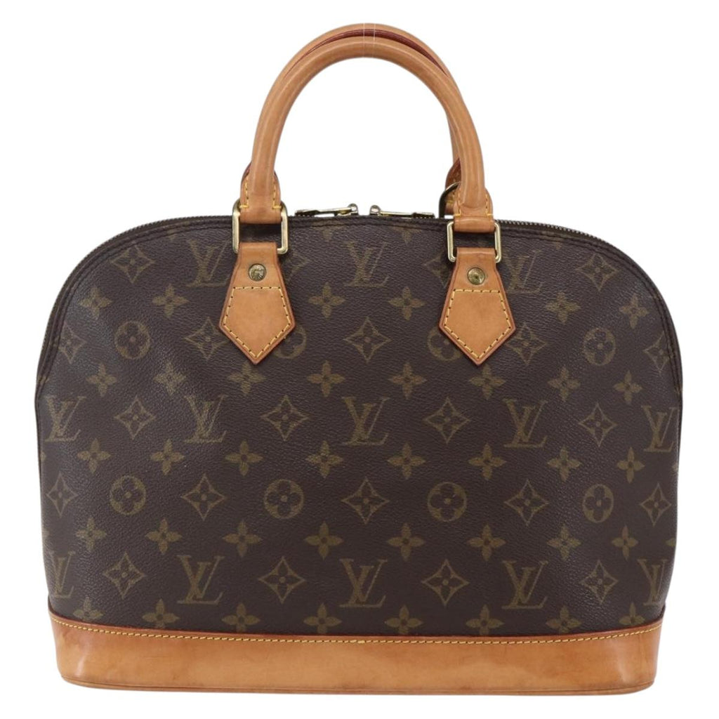 Louis Vuitton Alma Handbag Monogram Canvas Brown Canvas Handbag (Authentic  )