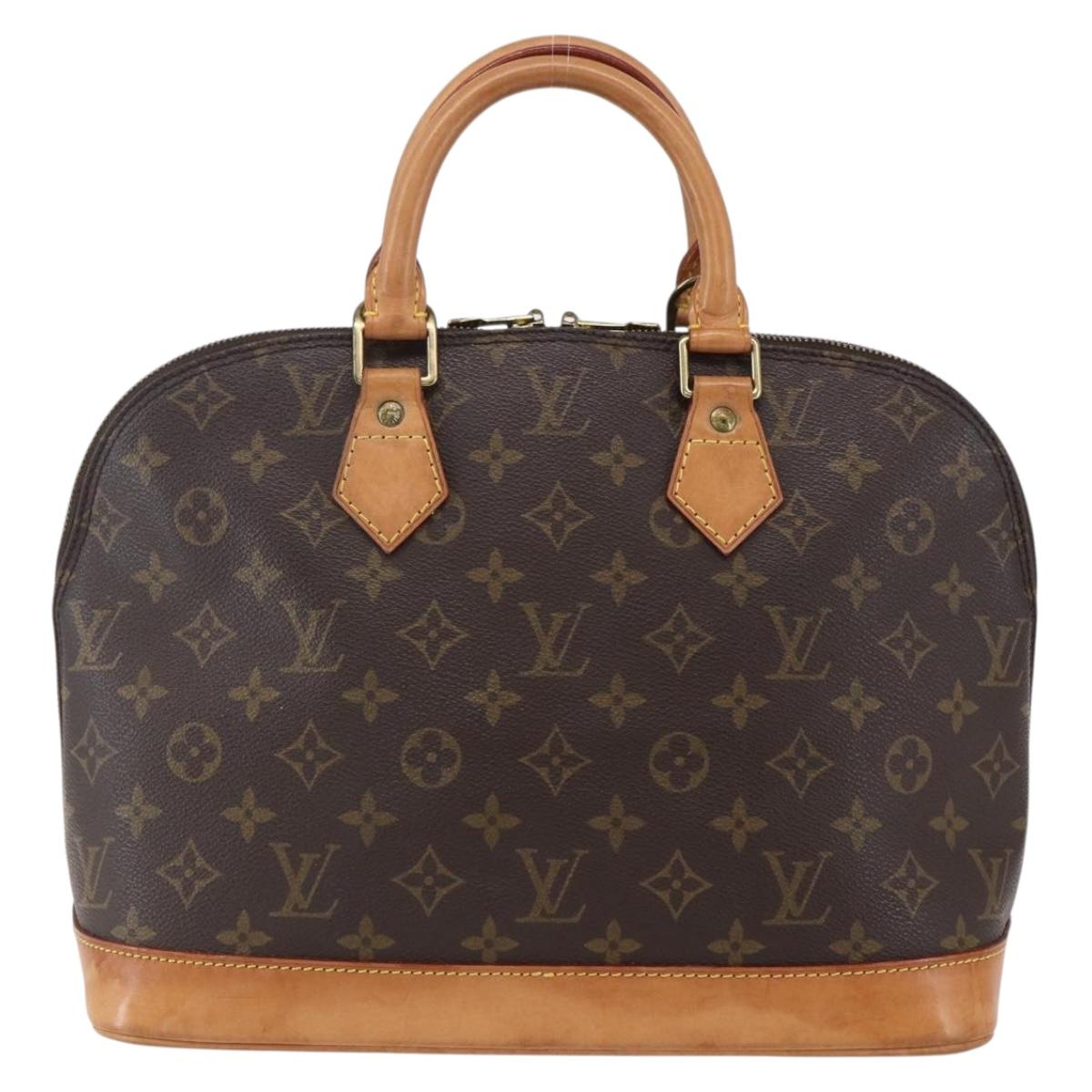 Louis Vuitton Alma Handbag Monogram Canvas Brown Canvas Handbag (Authentic  )