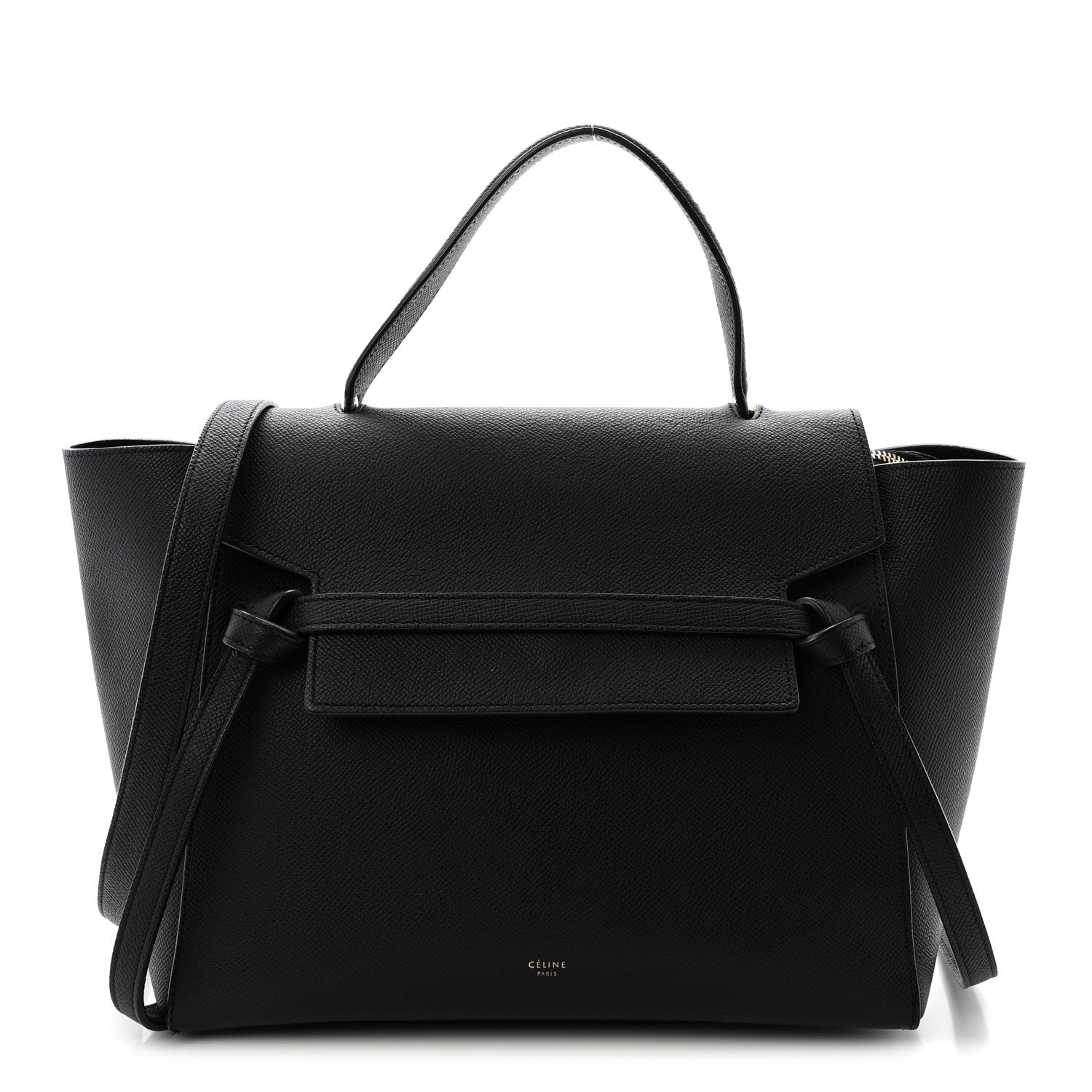 Grained Calfskin Mini Belt Bag Black