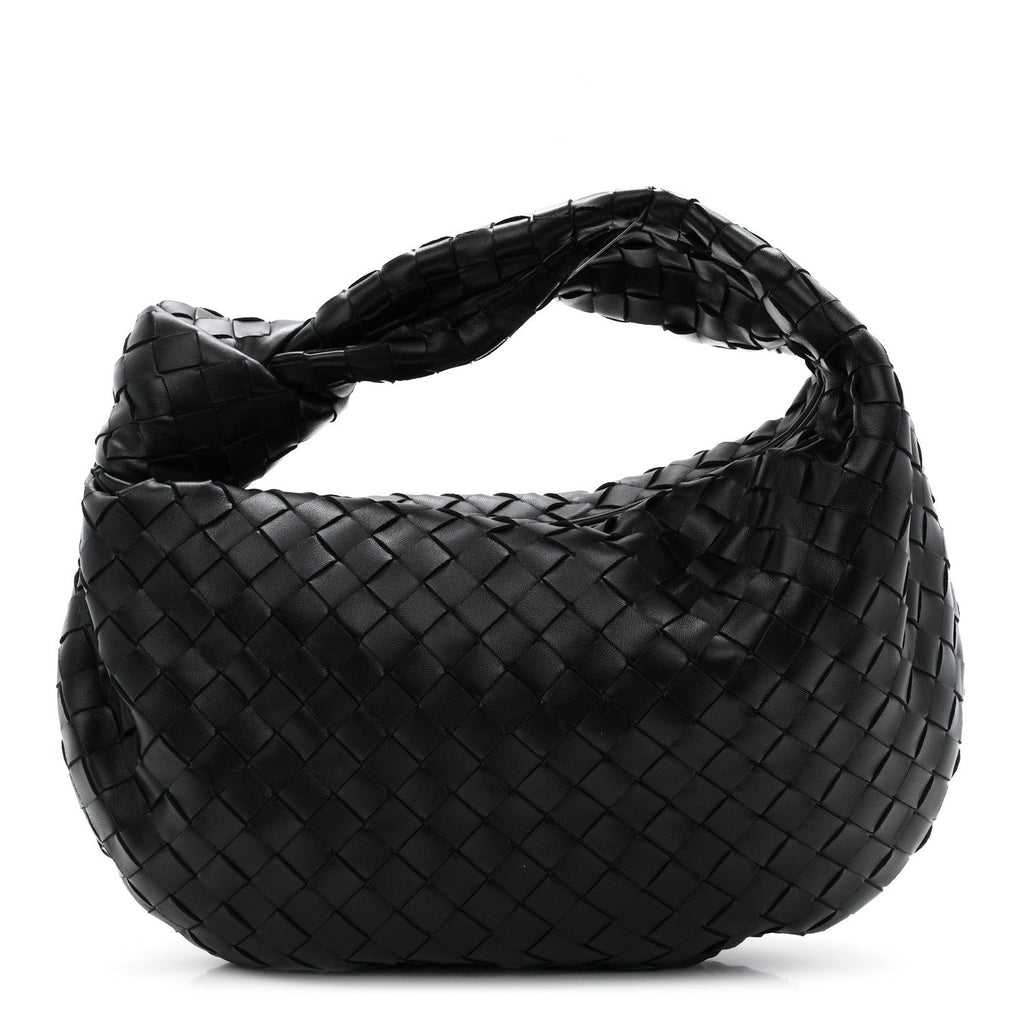 Nappa Intrecciato Teen Jodie Hobo Black