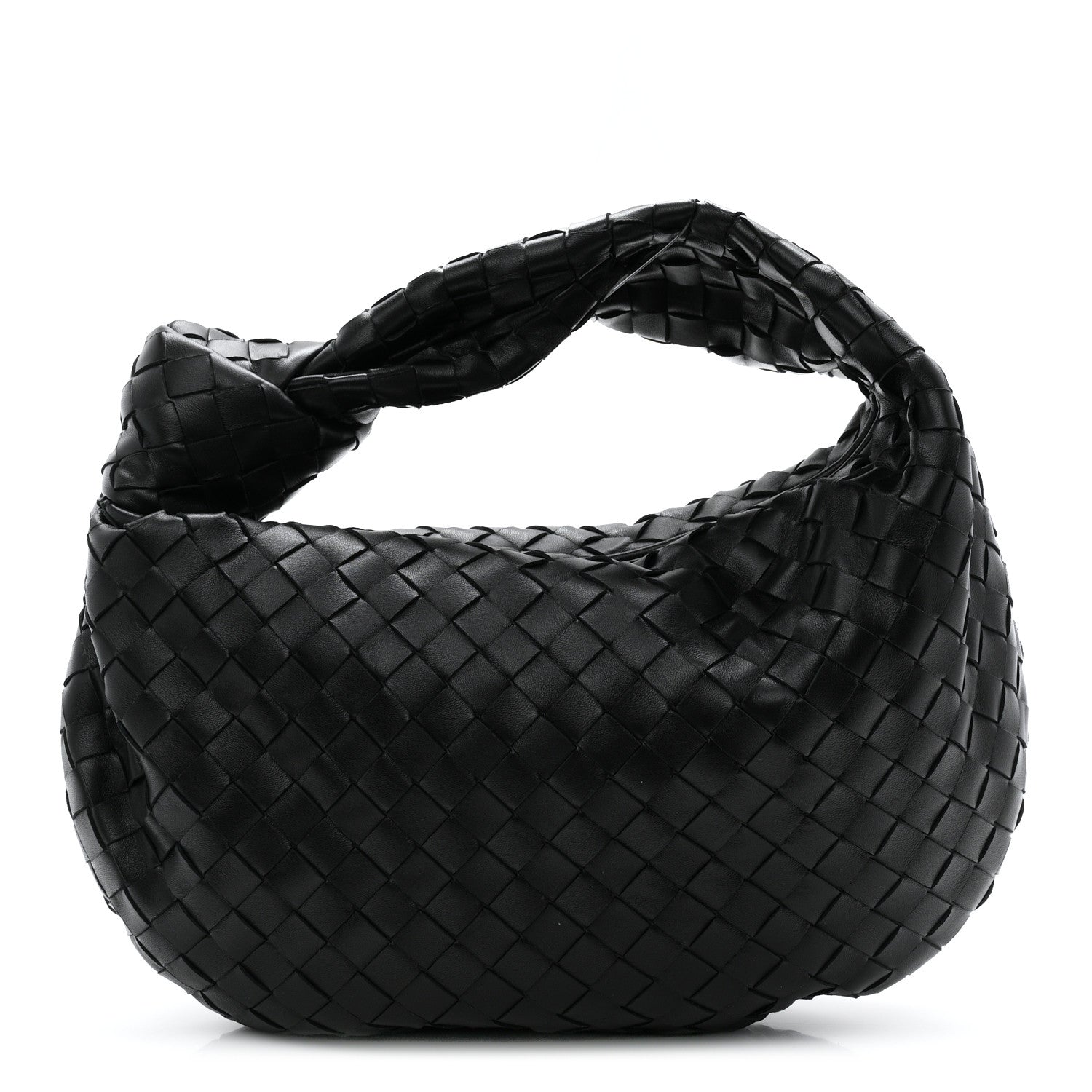 Nappa Intrecciato Teen Jodie Hobo Black