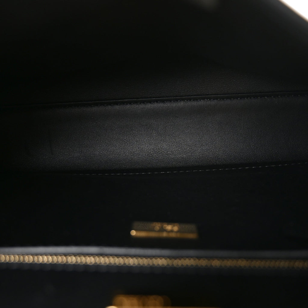 Vitello Tahiti Burro Medium Peekaboo Iconic Essentially Satchel Tortora Black