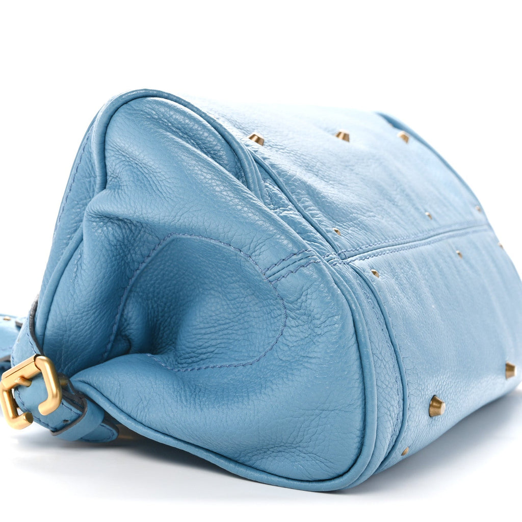Calfskin Medium Paddington Satchel Light Blue