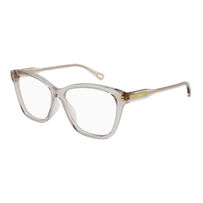 Chloe Eyeglasses Square Full Rim, Shiny Black Frame and Clear Demo Lens Lens CH0084OA001