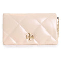 Tory Burch Women's Kira Diamond Quilt Chain Wallet, Vanilla Soft Serve