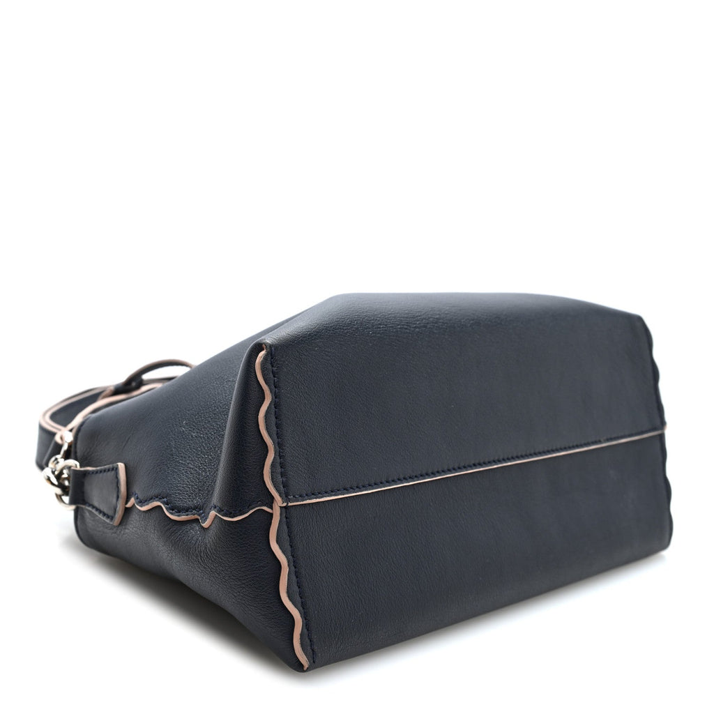 Vitello Dolce Scalloped Studded Medium By The Way Boston Bag Blu Notte