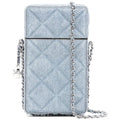 Tory Burch Women's Fleming Phone Crossbody Bag, Denim