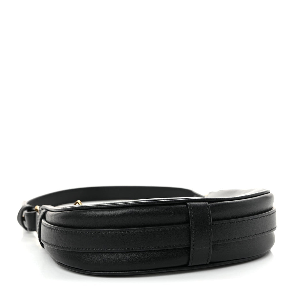 Smooth Calfskin Mini Ava Shoulder Bag Black