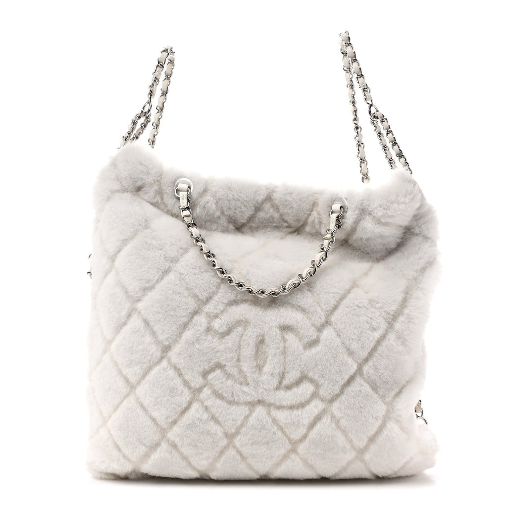Shearling Coco Neige Backpack White