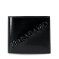 Ferragamo Men's Embossed Logo Leather Bifold Wallet, Black