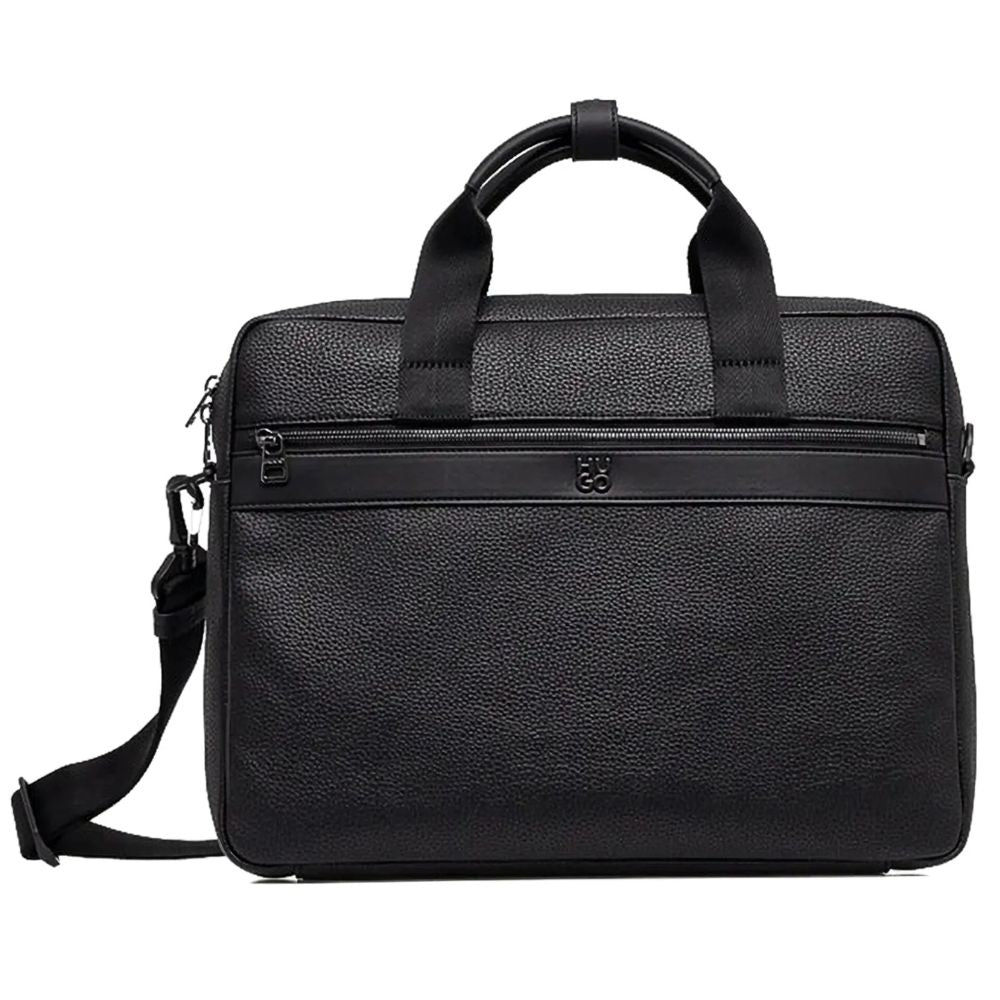 Hugo Men's Quantic Faux Leather Document Case, Black